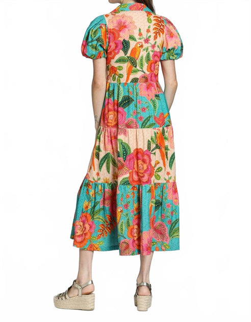 APNY Mixed Print Tiered Dress Multi Small 4