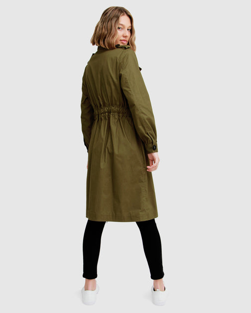 belle & bloom Carlisle Trench Coat Green XS 2