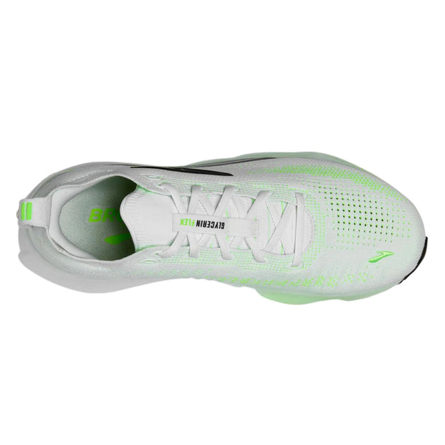 Brooks Glycerin Flex Running Shoe White/Green US 8.5 3