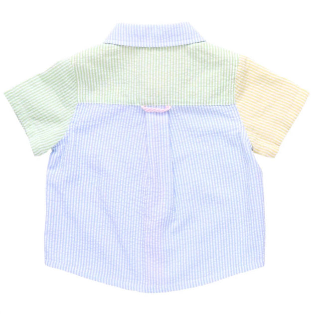 Pink Chicken Jack Color Block Shirt Green US 5 3