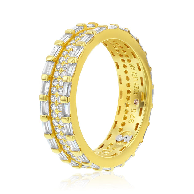 Suzy Levian Eternity Band Yellow Sterling Silver US 5-6 4