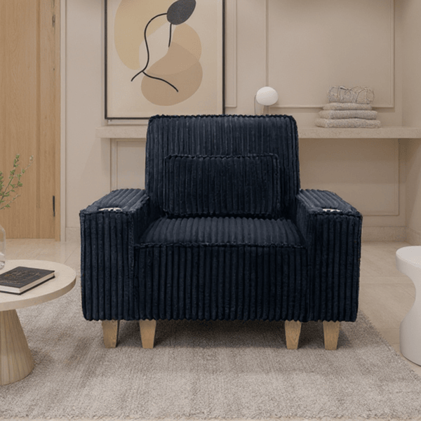 AGAHOME Deep Seat Corduroy Armchair 5