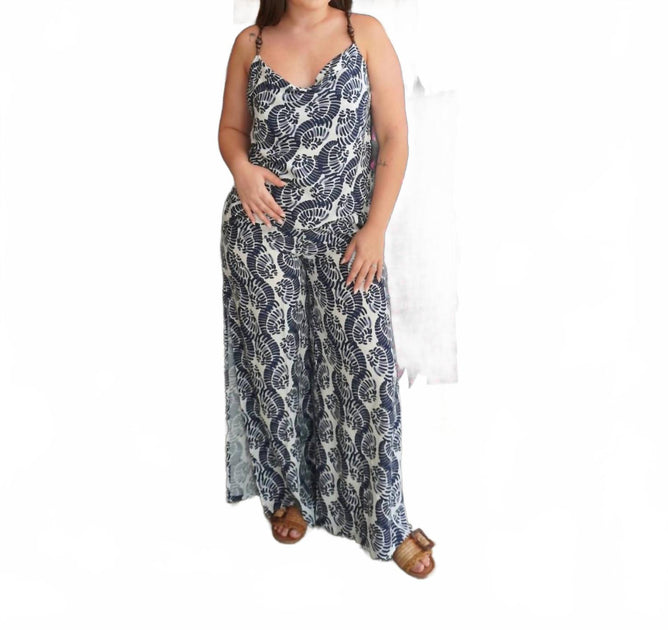 Escapada Hunter Wide Leg Pants Blue Medium 2