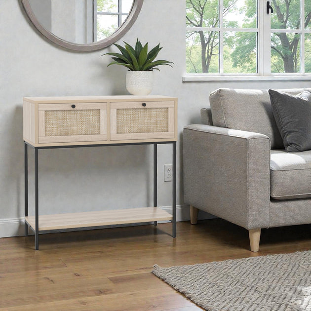 Hivvago Console Table Brown 2