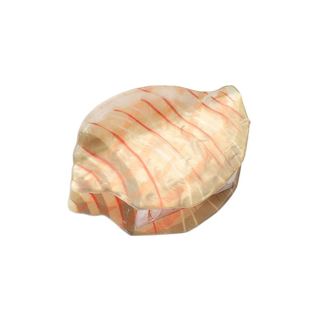 FASHNZFAB Muschel Haarspange Beige 3