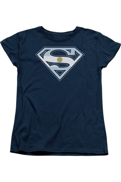 Gildan Superman Argentinian Shield Short Sleeve Tee Blue Medium 2