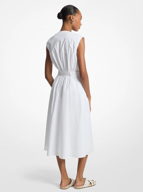 Michael Kors Belted Midi Dress White XS 2