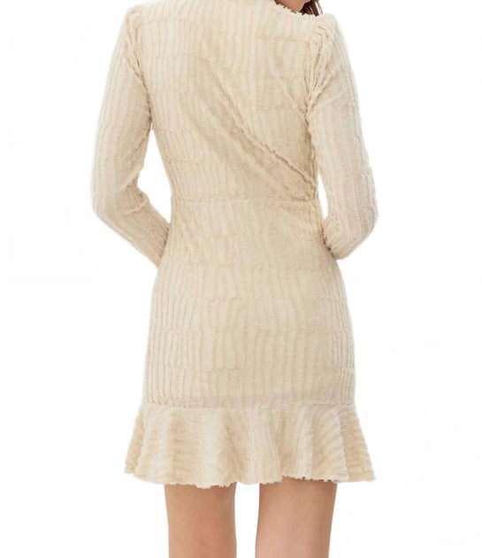 adelyn rae Jocelyn Burnout Knit Mini Dress Beige XSmall 3