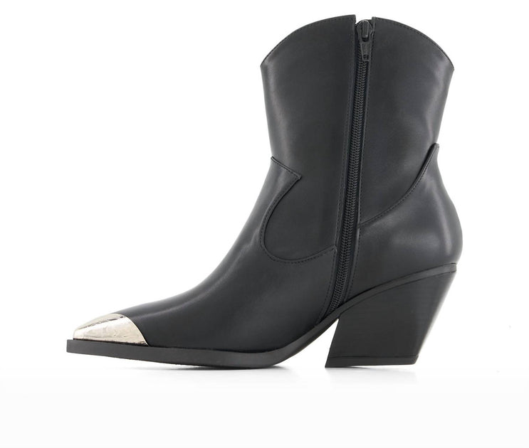 Andrea Women's Pointed Toe Western Booties Black US 8 3