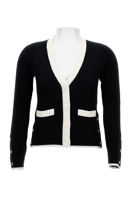 Thom Browne V-Neck Cardigan Black EU 40 2
