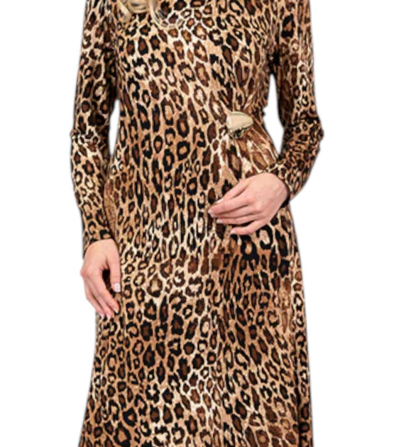SCAPA 7872 Long-Sleeve Dress Brown Medium 3
