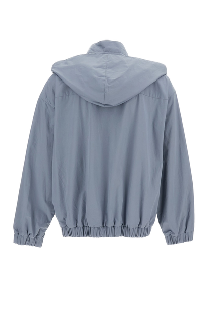 RIER Removable Hood Cotton Windbreaker Jacket Blue Medium 3