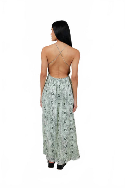 Ollari Lucia Maxi Dress Green Medium 3