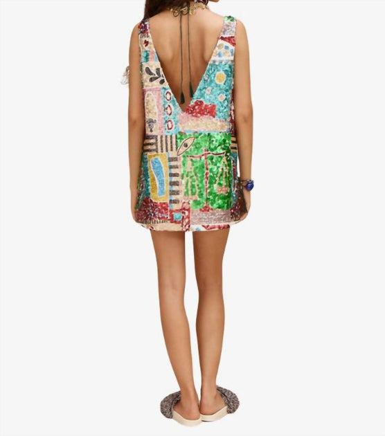 ALEMAIS Jazz Embellished Mini Dress Multi US 4 3