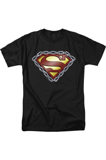 Gildan Superman Chained Shield T-Shirt Black Small 2