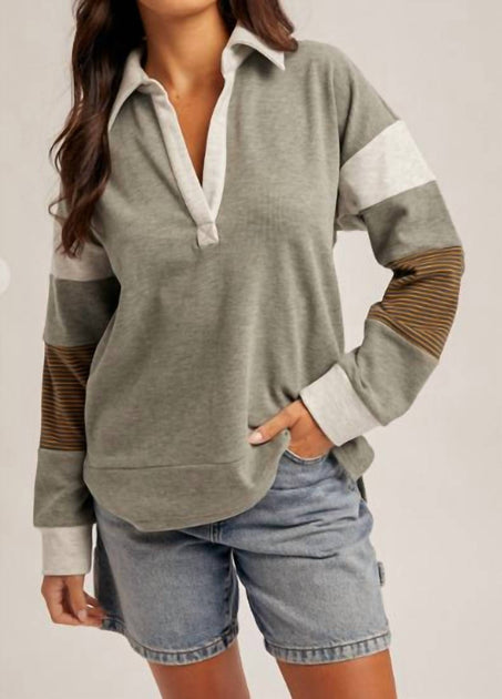 Hem & Thread Pullover Green Medium 2