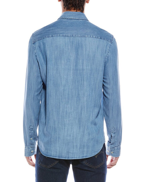 Stone Rose Denim Print Shirt Blue XLarge 3
