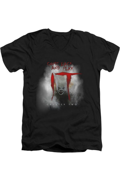 Gildan It 2019 Come Back And Play V-Neck T-Shirt Black XXL 2