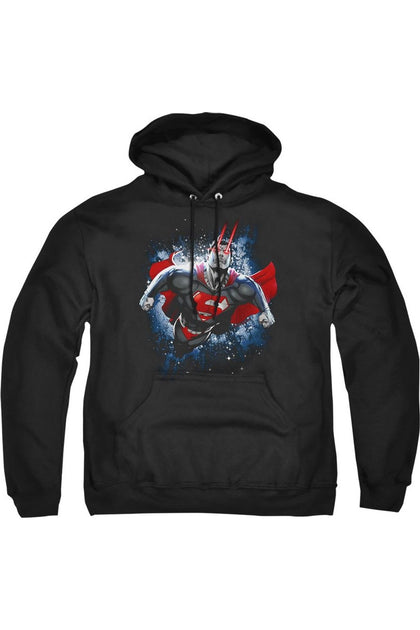 Gildan Superman Stardust Hoodie Black Large 2