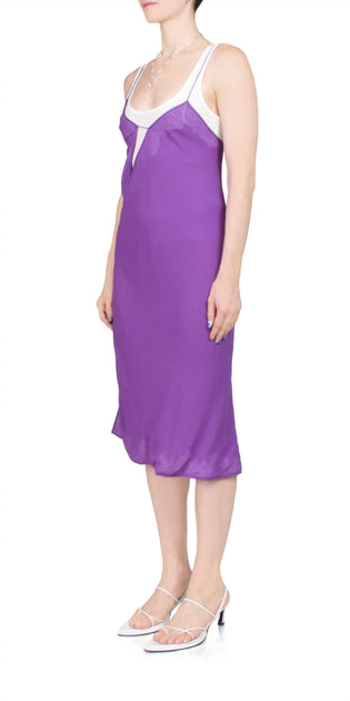 Christopher Esber Encased Lace Cami Tank Kleid Lila US 0 3
