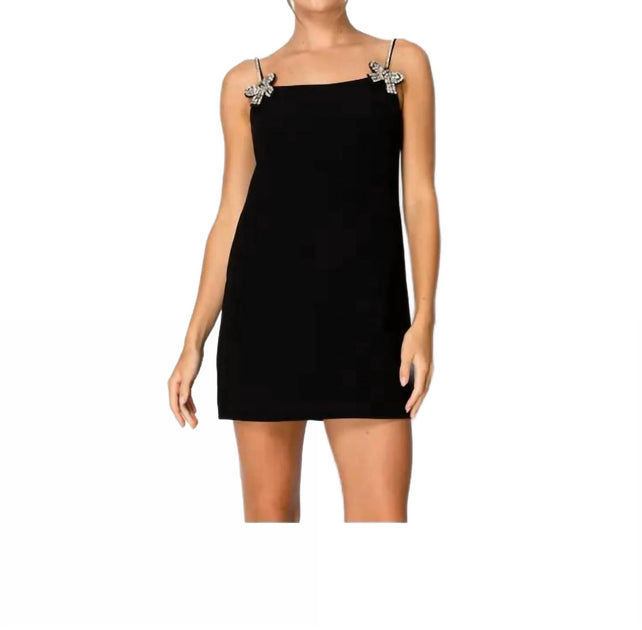INA Crystal Embellished Dress Black Large 4