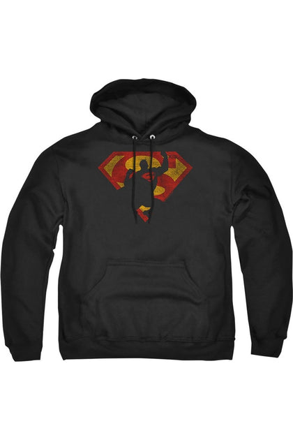 Gildan Superman S Shield Knockout Hoodie Black XXL 2