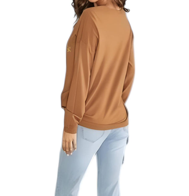 Venti6 Star Studded Sweater Brown One Size 3