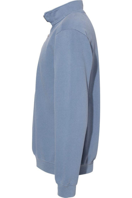 Comfort Colors Garment-Dyed Quarter Zip Sweatshirt Bleu Medium 4