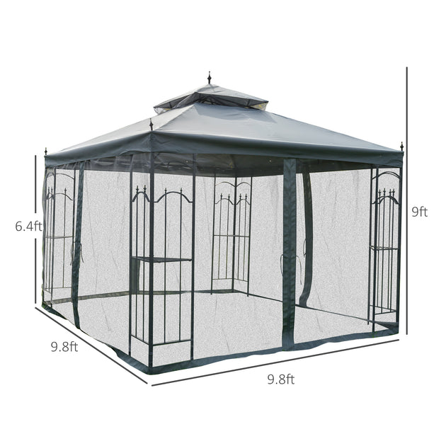Hivvago Patio Gazebo Cream White 6