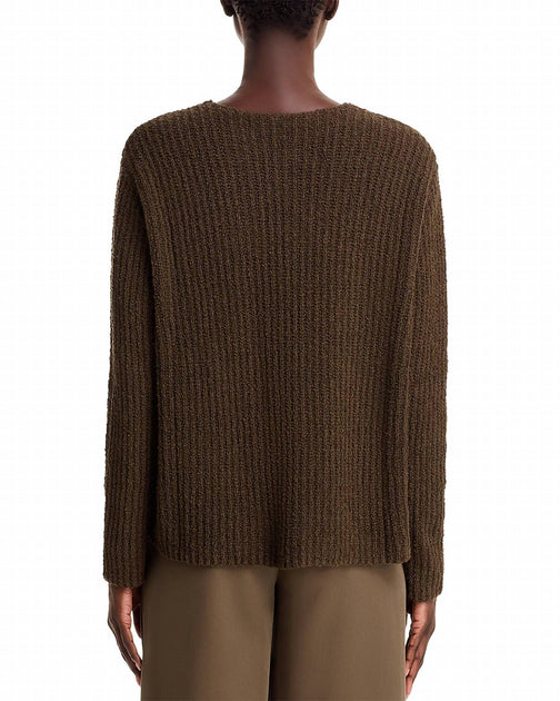Eileen Fisher  V-Neck Sweater レディース Sweaters Wren Eileen Fisher V-neck Organic Cotton & Cashmere Blend Sweater