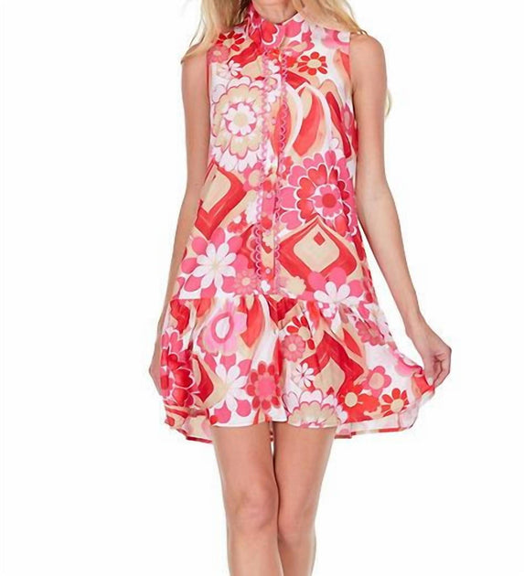 Joy Joy Zinnias Mini Dress Multi XSmall 3