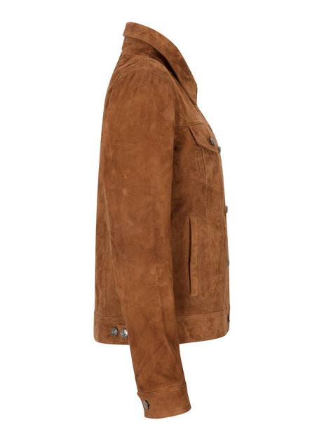 TruClothing Vintage Suede Biker Jacket Black Large 3