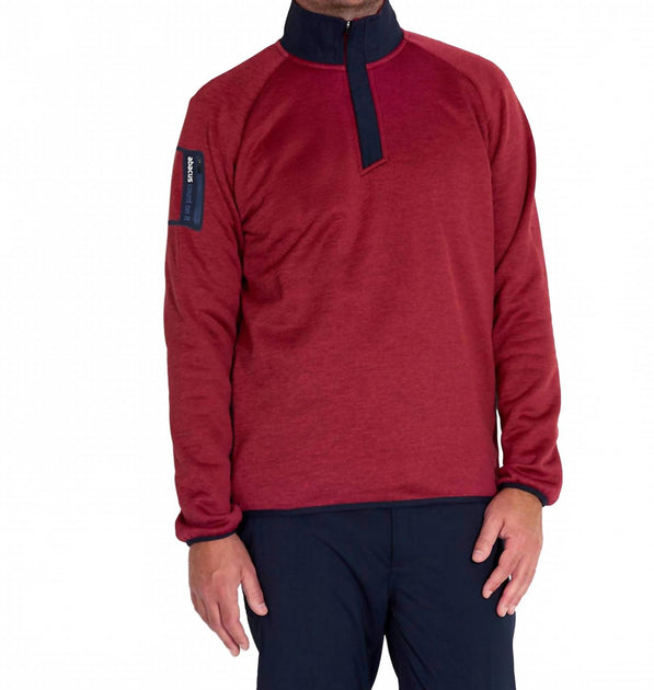 Abacus Sportswear Arden Midlayer Half Zip Pullover Red XLarge 2