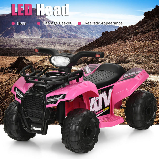 Hivvago 6V Kinder Elektro ATV Quad Pink 4