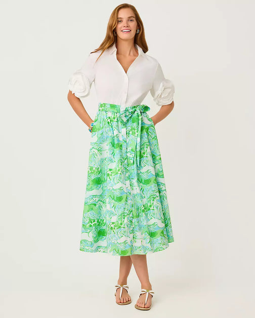 Lilly Pulitzer Sonaire Robe Chemise Midi Multi US 16 2