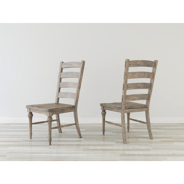 Wallace & Bay Ludin Ladderback Dining Chair Sandstone Buff Set of 2 3