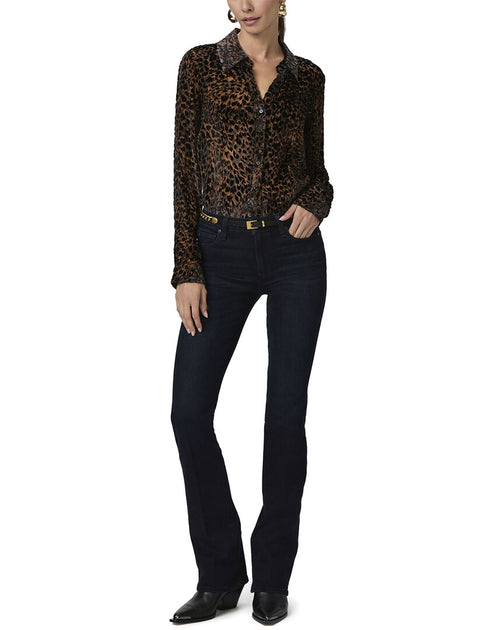 PAIGE High Rise Manhattan Bootcut Jean Blue 24 4