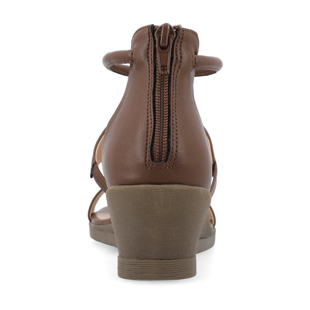 Journee Collection Trayle Sandal Wedge Black 9.5 4