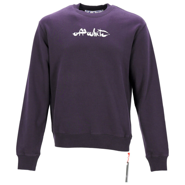 Off-White Paint Arrow Slim Crewneck Purple XLarge 2