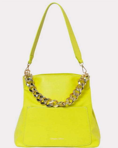 GIORGIA JO Chain Shoulder Handbag Yellow One Size 3
