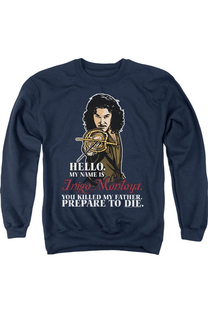 Gildan Princess Bride Hello Crewneck Sweatshirt Blue Medium 2
