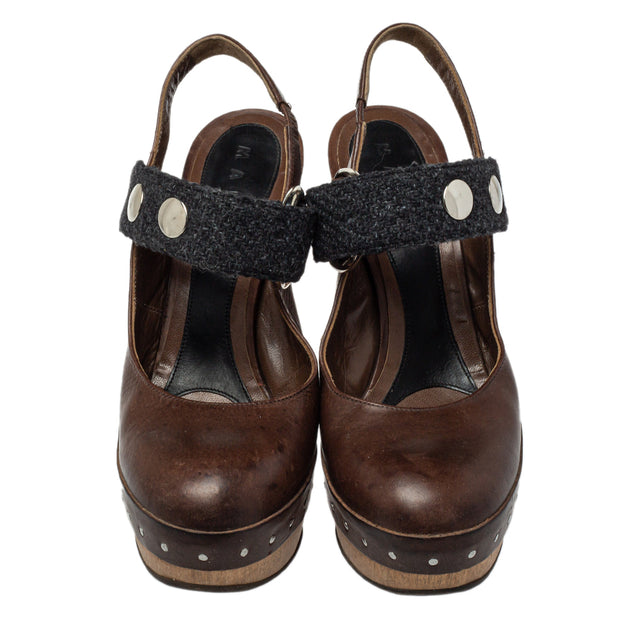 Marni Mary Jane Pumps Black/Brown EU 40 4
