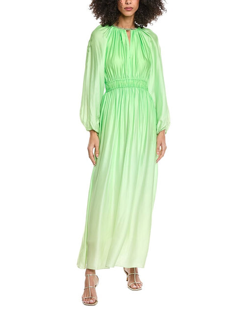 Sandro Woven Maxi Dress Green EU 34 2