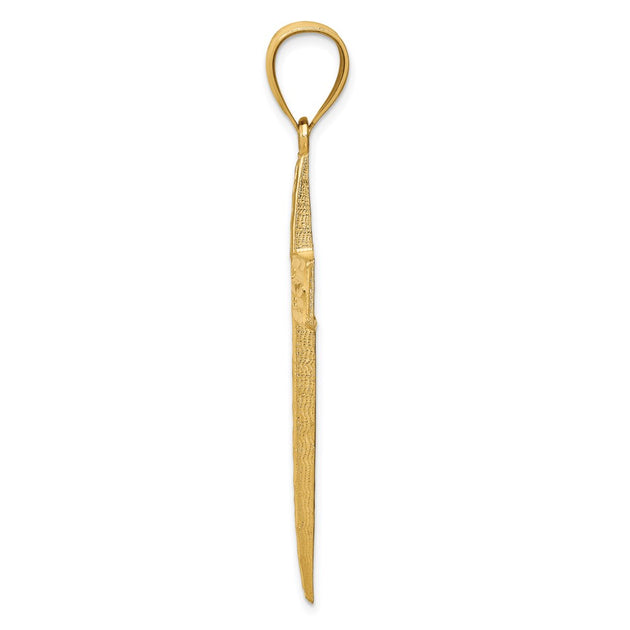 Diamond2Deal Cross Pendant Yellow Gold 3