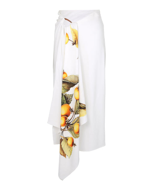 Salvatore Ferragamo Asymmetrical Draped Skirt Grey EU 44 2
