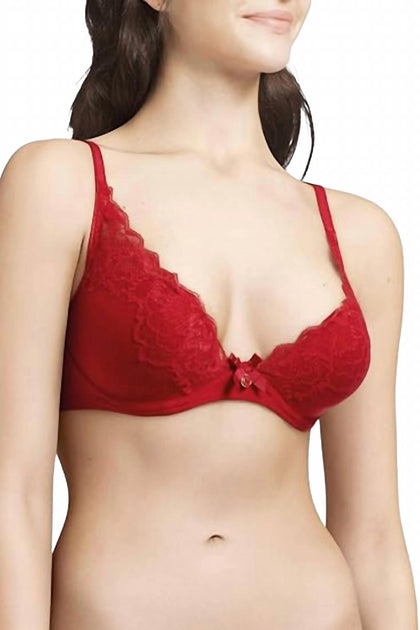 Chantelle Orangerie Plunge Bra Red 30F 2