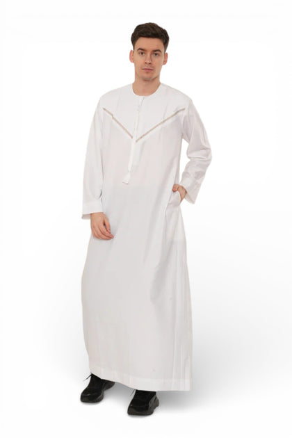 HM10 Moroccan Thobe White Medium 4