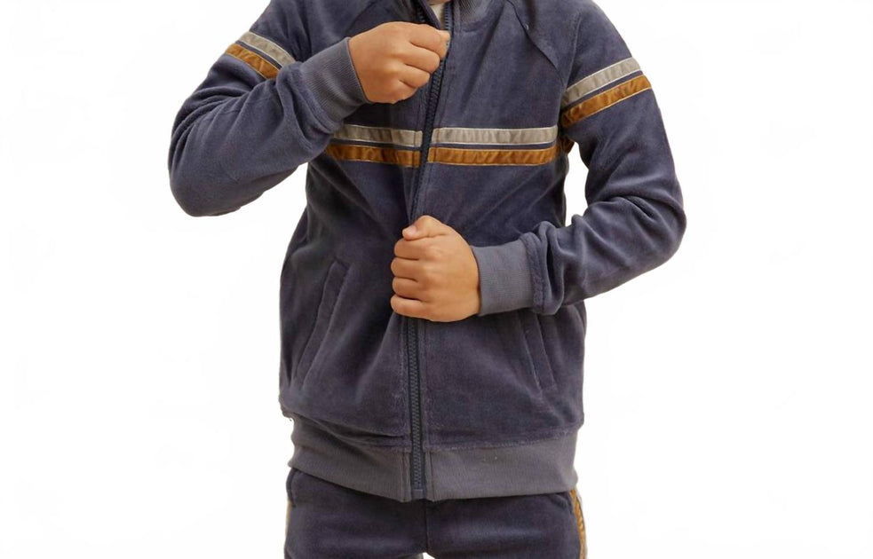 Miles the Label Velour Track Jacket Blue US 3 3