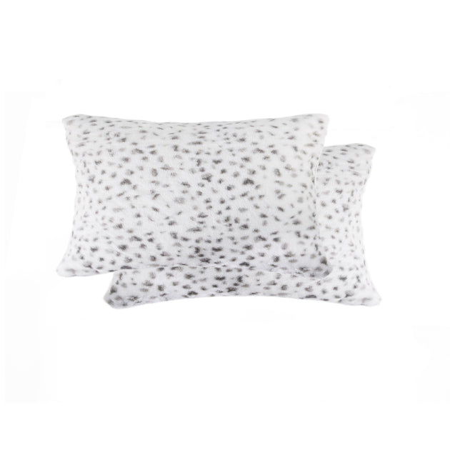 Hivvago Set of Two Lumbar Throw Pillows White/Gray 12x20 3