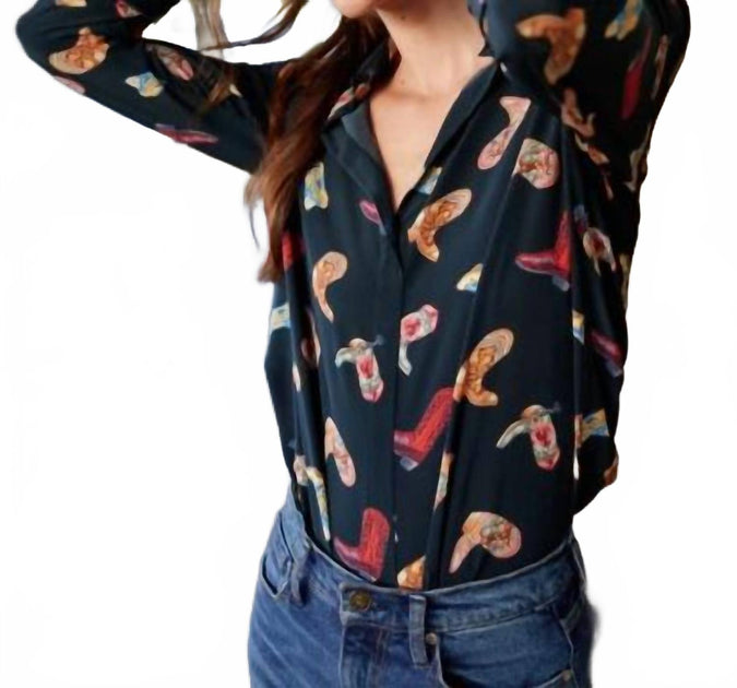 Catherine Gee Daria Silk Blouse Blue Large 5